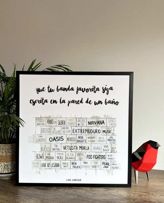 Lámina Banda Favorita – Live Forever ®