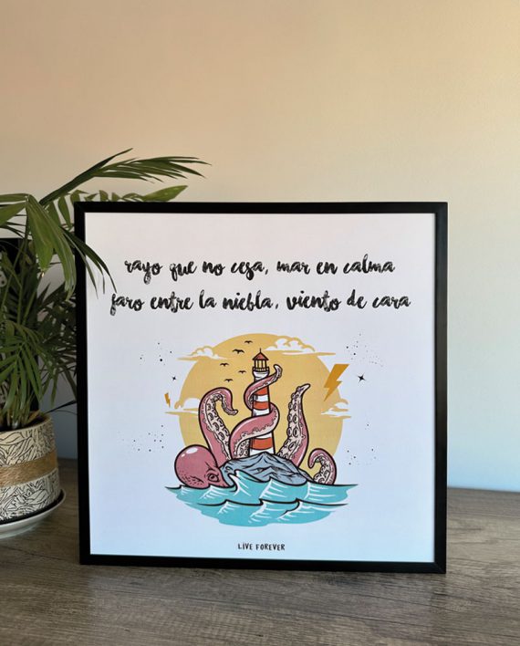 Lámina VIENTO DE CARA – Live Forever ®