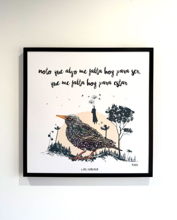 EL HOMBRE PÁJARO - Lámina EL HOMBRE PÁJARO - Live Forever ®