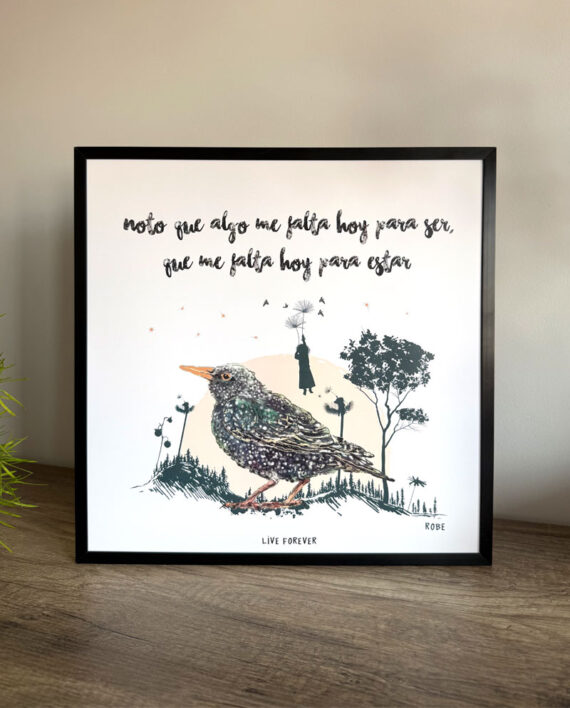 EL HOMBRE PÁJARO – Lámina EL HOMBRE PÁJARO – Live Forever ®