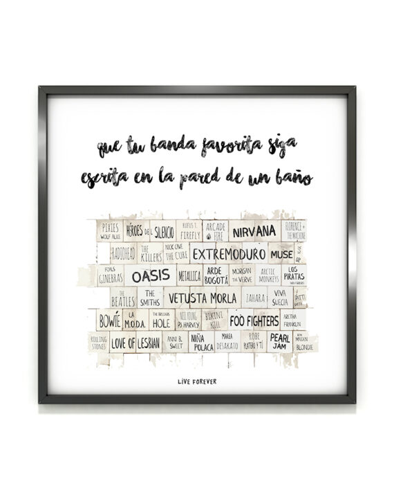 Lámina Banda Favorita - Live Forever ®