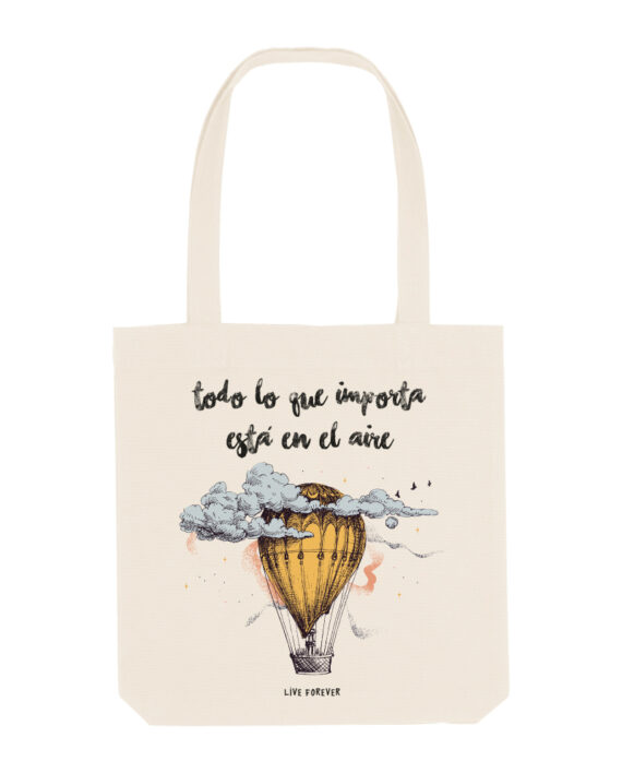 TOTE BAG TODO LO QUE IMPORTA ESTÁ EN EL AIRE- Live Forever ®